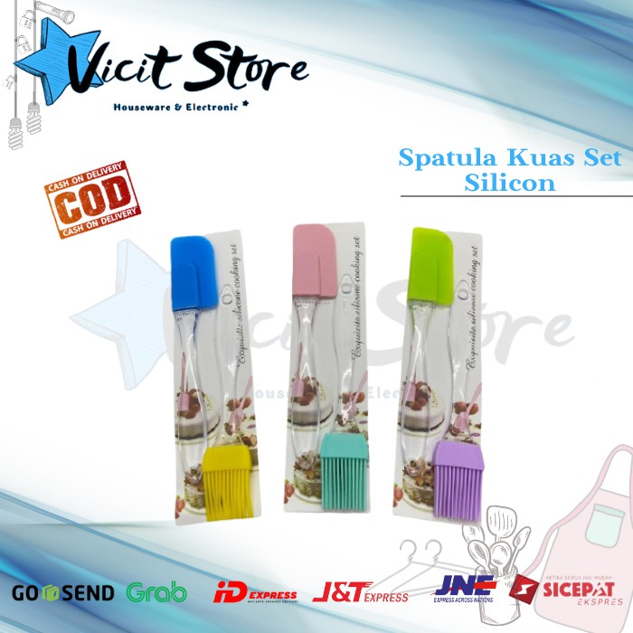 Spatula Set Kuas Harga Untuk 1 set isi 1Pcs Spatula + 1 Pcs Kuas