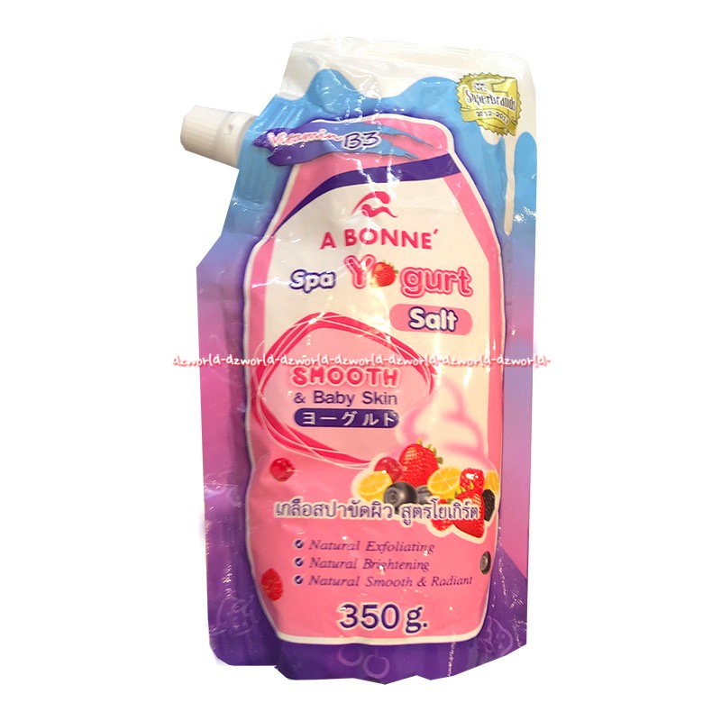 A Bonne Spa Yogurt Salt Smooth Baby Skin 350gr Moisturizing Melembutkan Kulit abone abonne