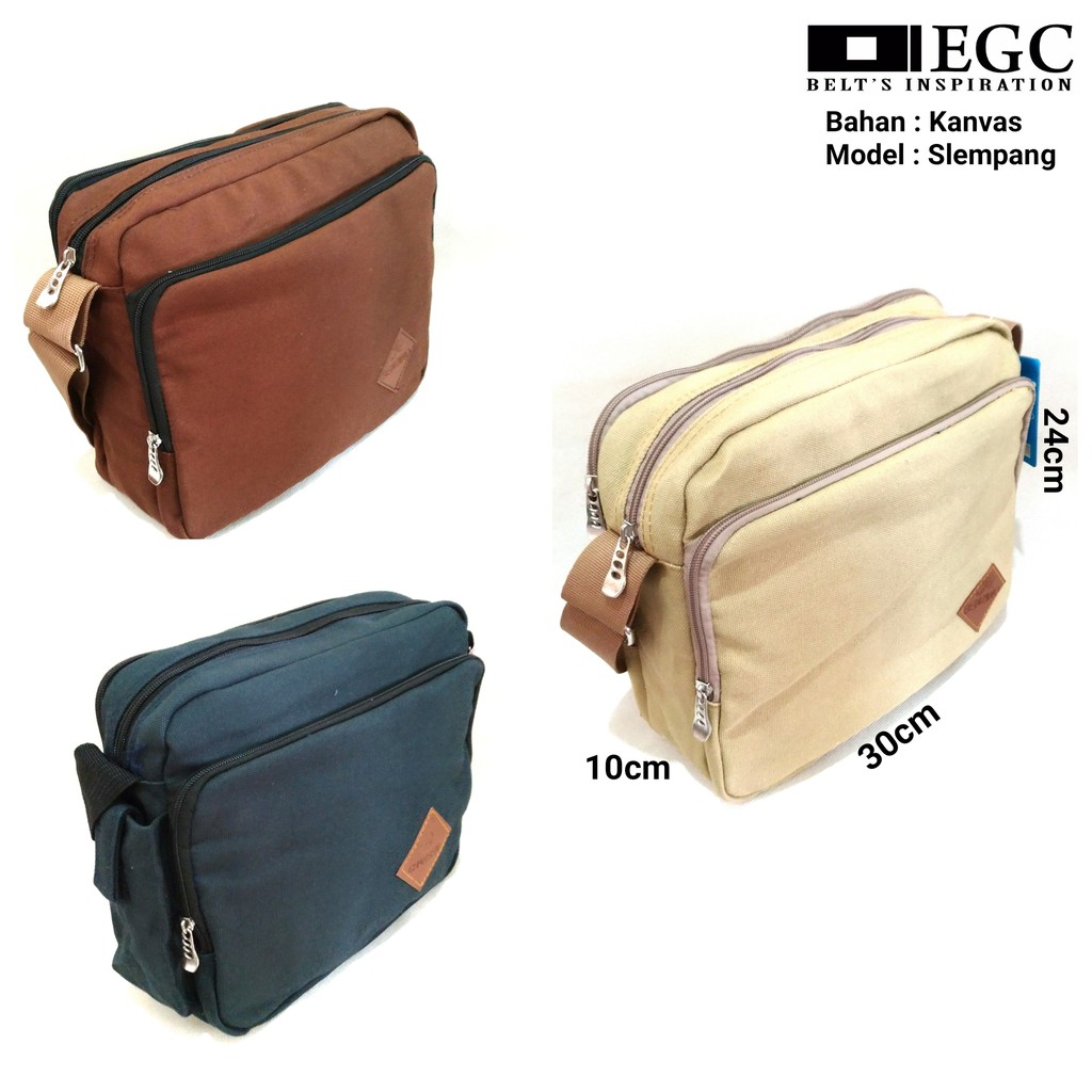 Tas Slempang Kanvas Pria Sling Bag Cowok Cowo Travel Bag Laki Tas Kecil Ori Asli - TAS-SELEMANG-KANVAS-BESAR