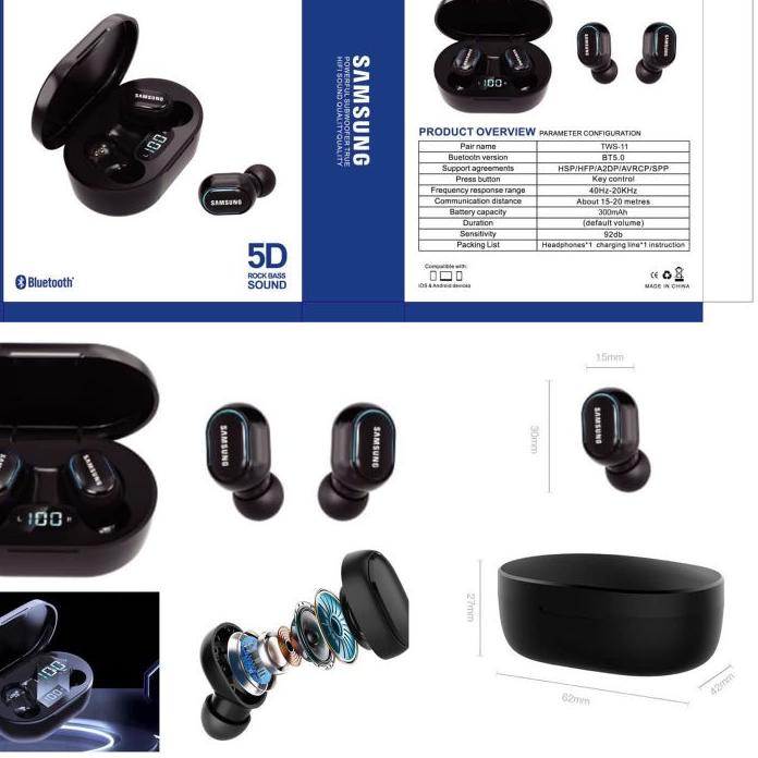 ♚*Segera Dapatkan* Headset Bluetooth Samsung TWS 11 Mic Hansfree Handset Handsfree Samsung Wireless 