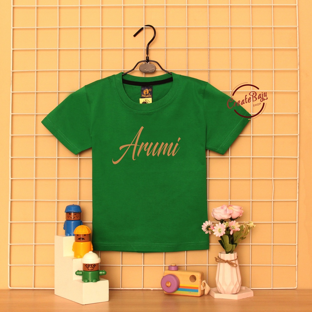 CUSTOM NAMA KAOS ANAK LAKI 1-7 TAHUN BAJU ATASAN ANAK LAKI FASHION TERMURAH BAHAN KATUN