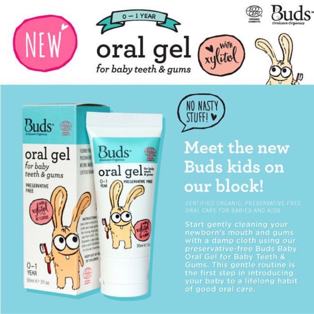 Buds Organic Baby &amp; Kids Toothpaste Oral Gel / Odol Anak &amp; Bayi