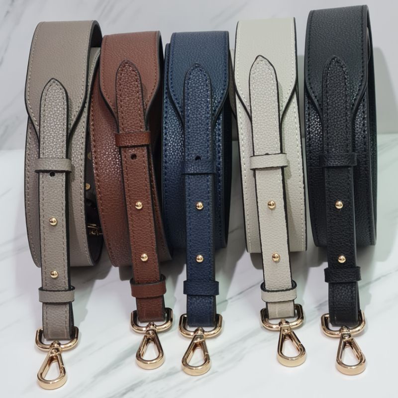 Aster adjustable Grained Leather bag strap / tali tas sling bag kulit