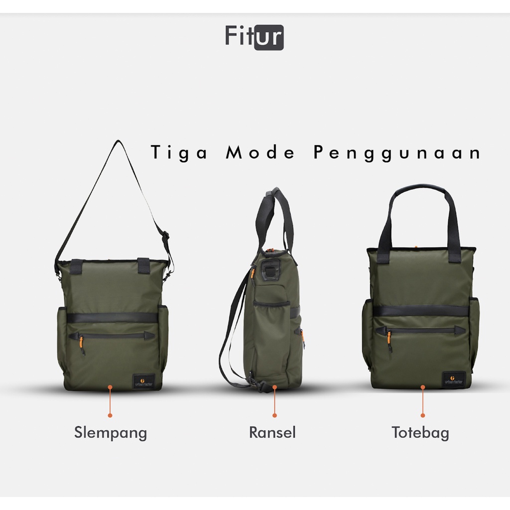 FIRM ARMY |ManNeedMe x URBAN| Tas Ransel Pria Backpack Jinjing Tote Bag ORIGINAL