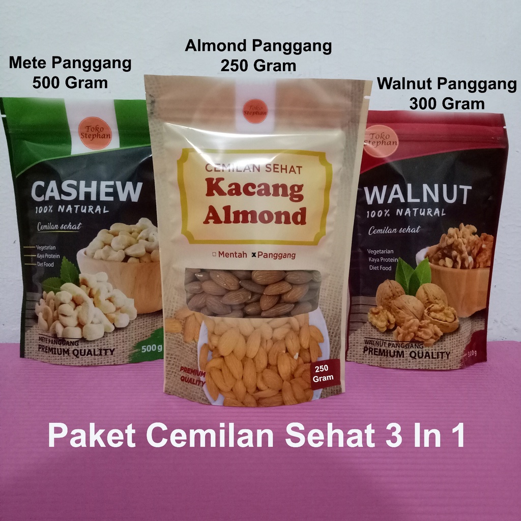 

Kacang Almond Panggang Premium 1 Kg | Premium Roasted Almond 1000 Gram