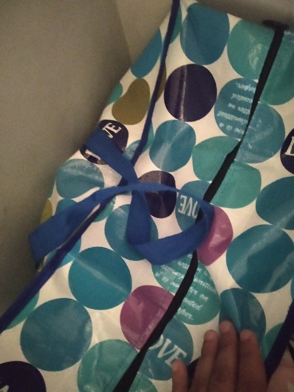 Tas Tenteng Plastik Terpal Karung Ukuran M 50 X 60 Cm. Tas Karung Sedang  Laundry Baju