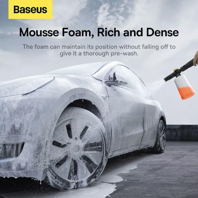 BASEUS  Nano Spray Car Wax &amp; Wash Polishing Foam Shampoo Sabun Cuci Mobil 500ml