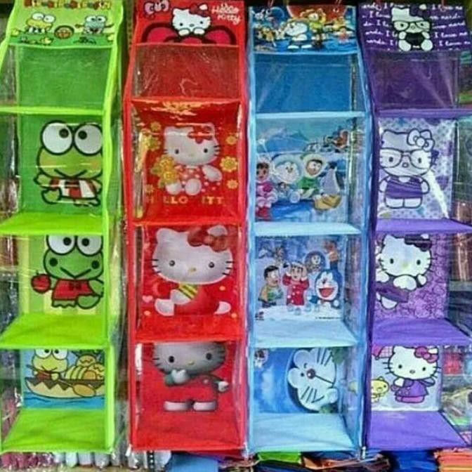RAK SUSUN TEMPAT LACI HELM GANTUNG KARAKTER PLASTIK SLETING/RESLETING