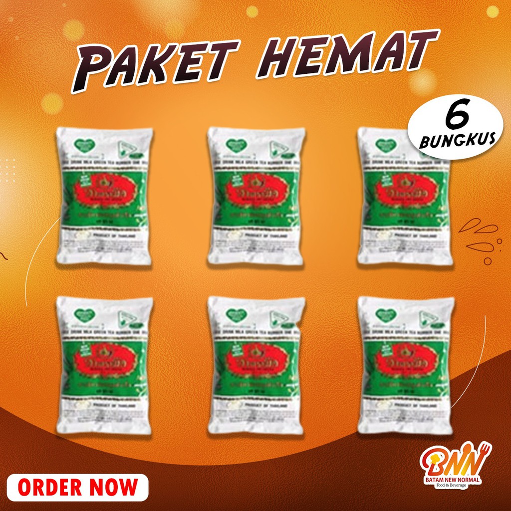 

PAKET HEMAT 6BUNGKUS GREENTEA 200gr