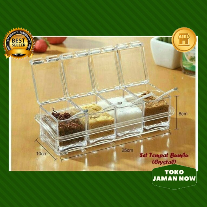 

tempat bumbu crystal 1 set isi 4