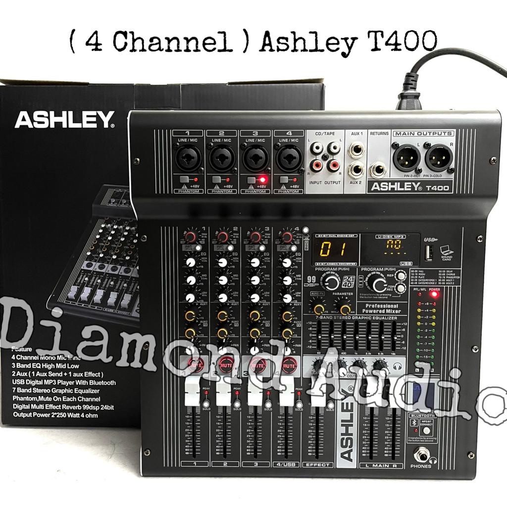 Jual Power Mixer Ashley T400 Usb Bluetooth Recording Original Mixing 4