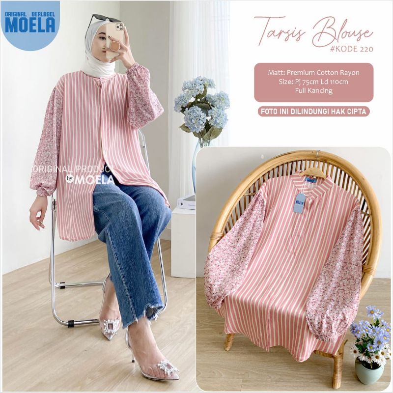 TARSIS BLOUSE LD 110cm // ATASAN WANITA ORIGINAL BERLABEL // BY MOELA-220