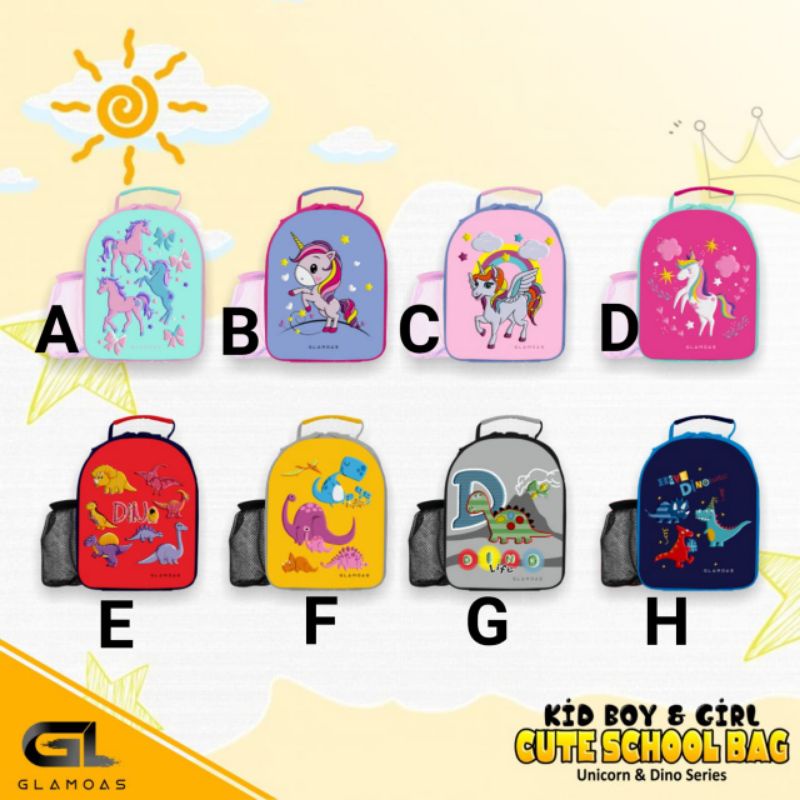 tas glamoas / tas dino /tas unicorn / ransel anak /ransel sekolah
