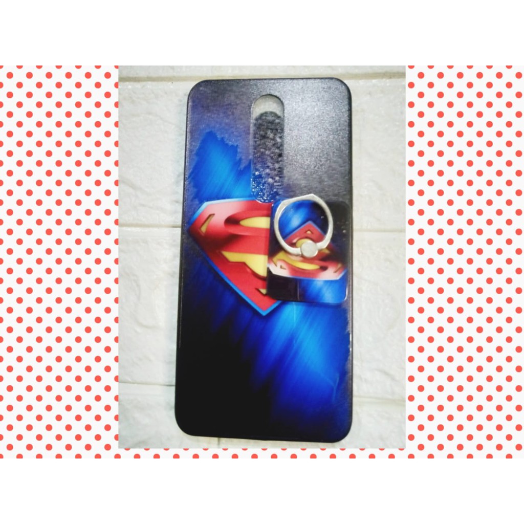Case OPPO F11PRO+Iring Motif kartun Robot, Hulk, Thor, Spiderman, Ironman
