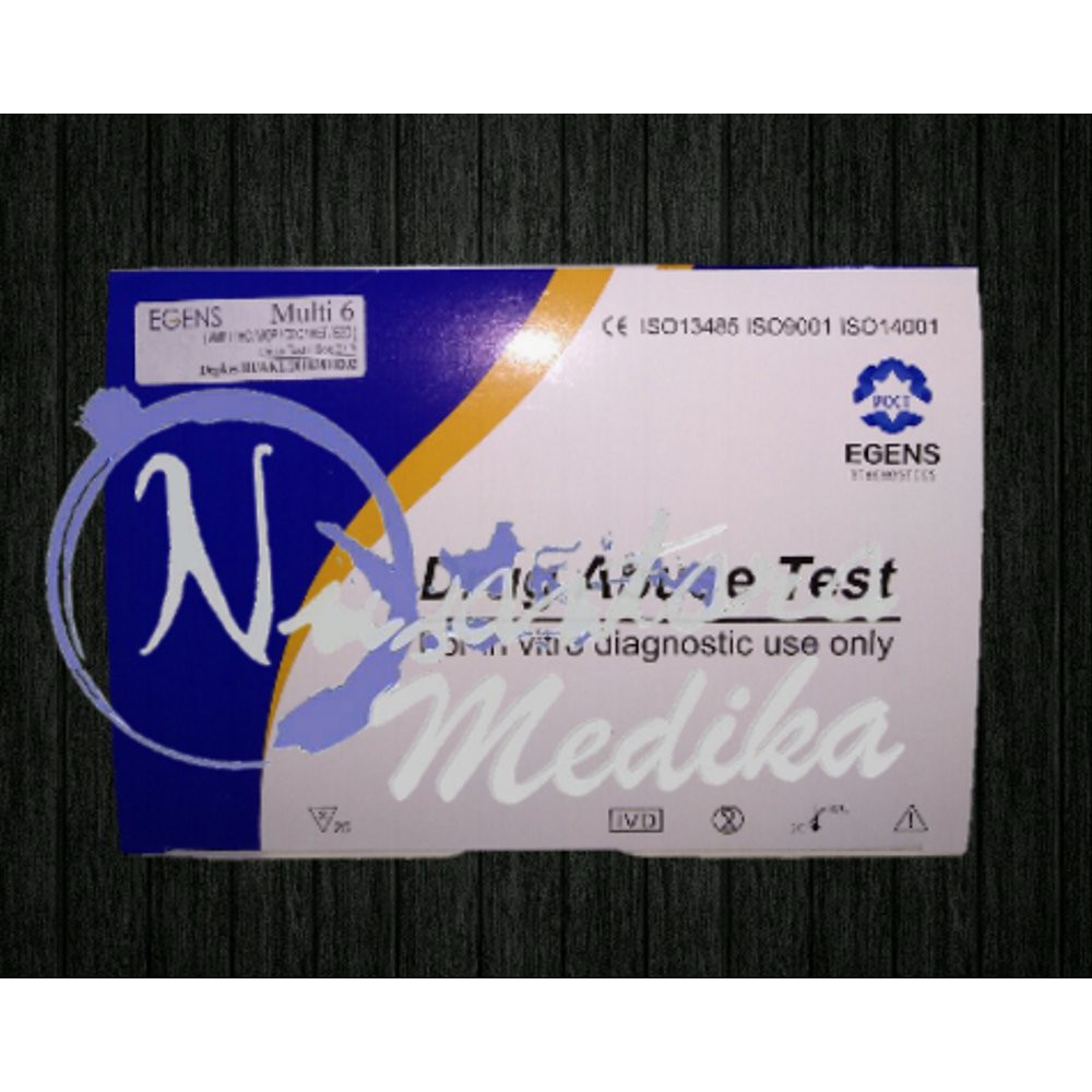 Strip Rapid Tes Narkoba Original Egens 6 Parameter I Drug Abuse Test Egens Diagnostic