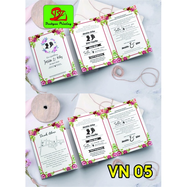 UNDANGAN PERNIKAHAN  VINTAGE  (foto)  Tanpa Minimal Order*  elegan, Murah, Proses  satu hari jadi, Tebal, Banyak Gratisnya-05