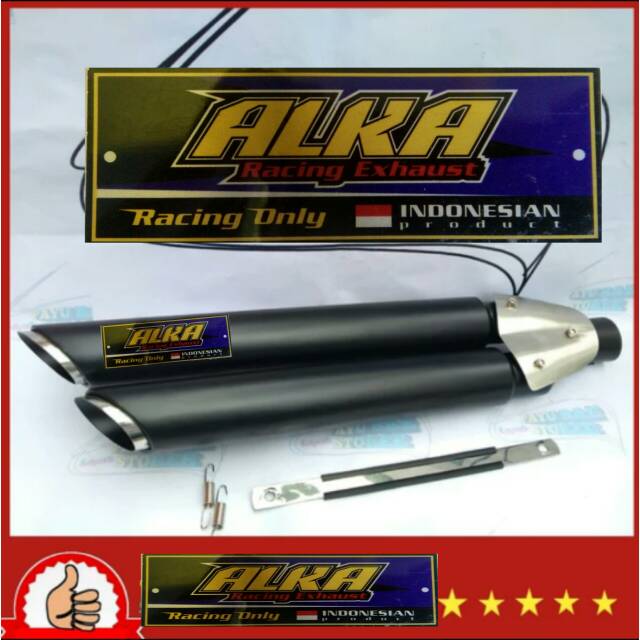 silincer knalpot KAWASAKI ESTRELLA W175 double muffler dop