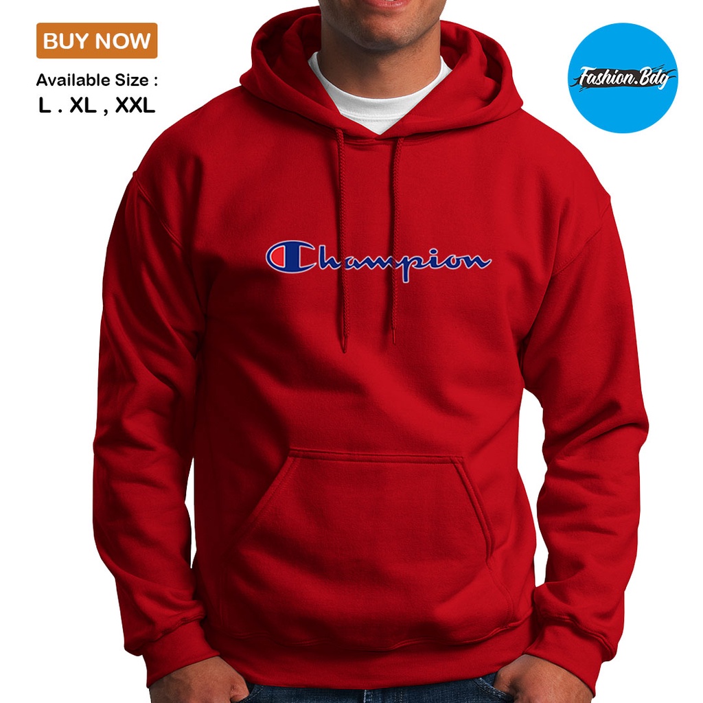 Jaket Sweater  Hoodie Champion Cotton Fleece Tebal UK M L XL XXL