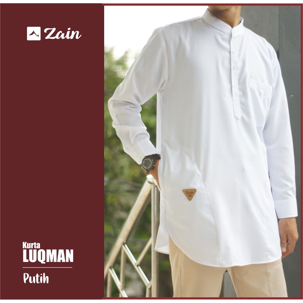 Kurta Luqman, lengan panjang, By Zain sunnah clothing