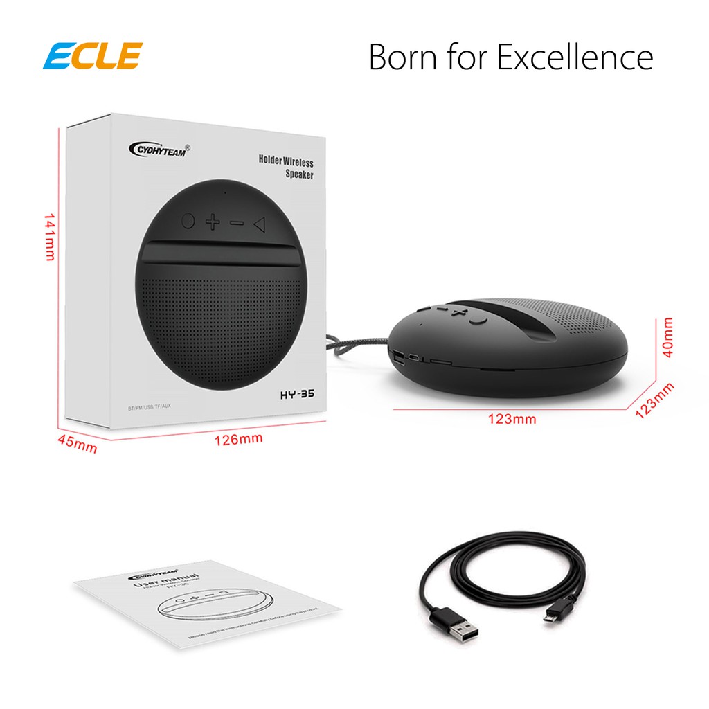 ECLE BSE-1602 Bluetooth Speaker Magnetic Circular 1200mAh-8