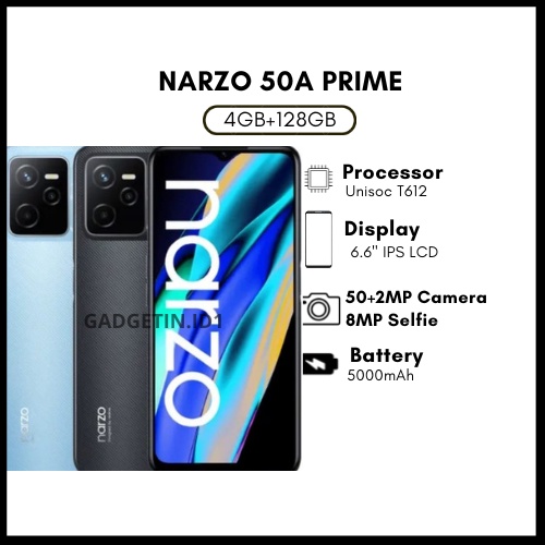 HP Realme Narzo 50A RAM 4/64 & 4/128 ”FHD Screen 5000mAh -Black