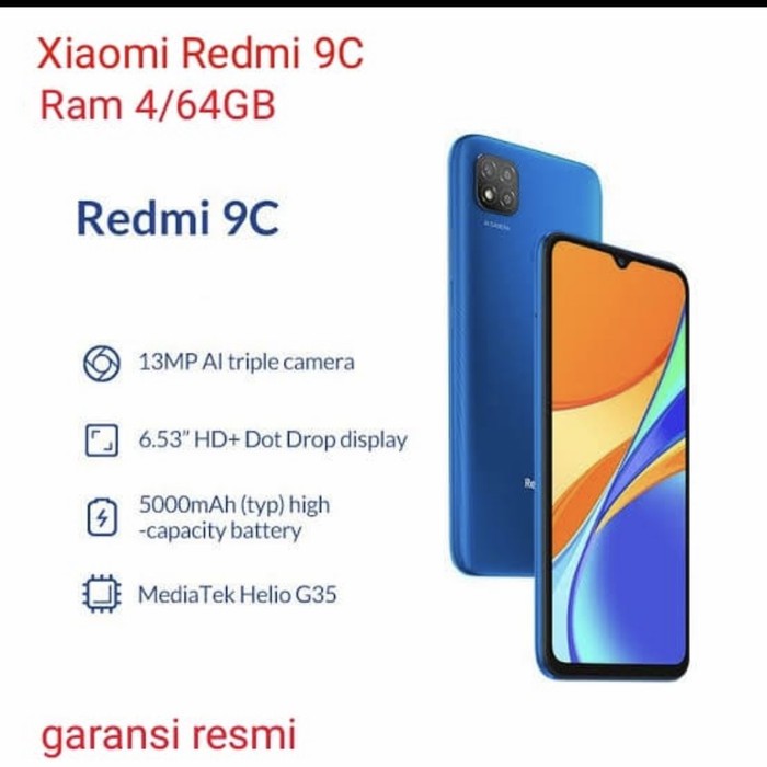 Redmi 9C Ram 4/64gb Garansi Resmi Xiaomi Indonesia