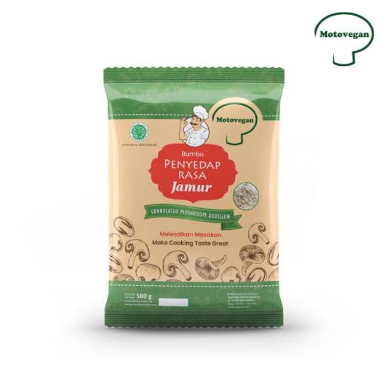 

Kaldu Penyedap Rasa Dari Jamur Moto Vegan 500 Gram