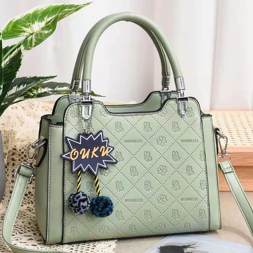 [COD] LB - Shoulder bag cantik fashion import wanita / Tas kantor wanita free gantungan / 415