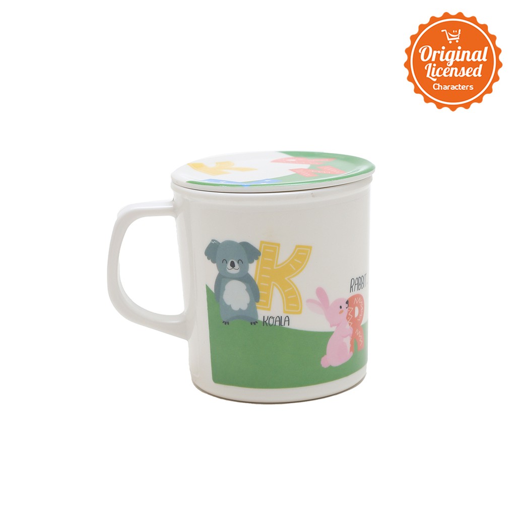 Character Land - L.Blend Mug Dengan Tutup Kombinasi 340ML ABC Animals