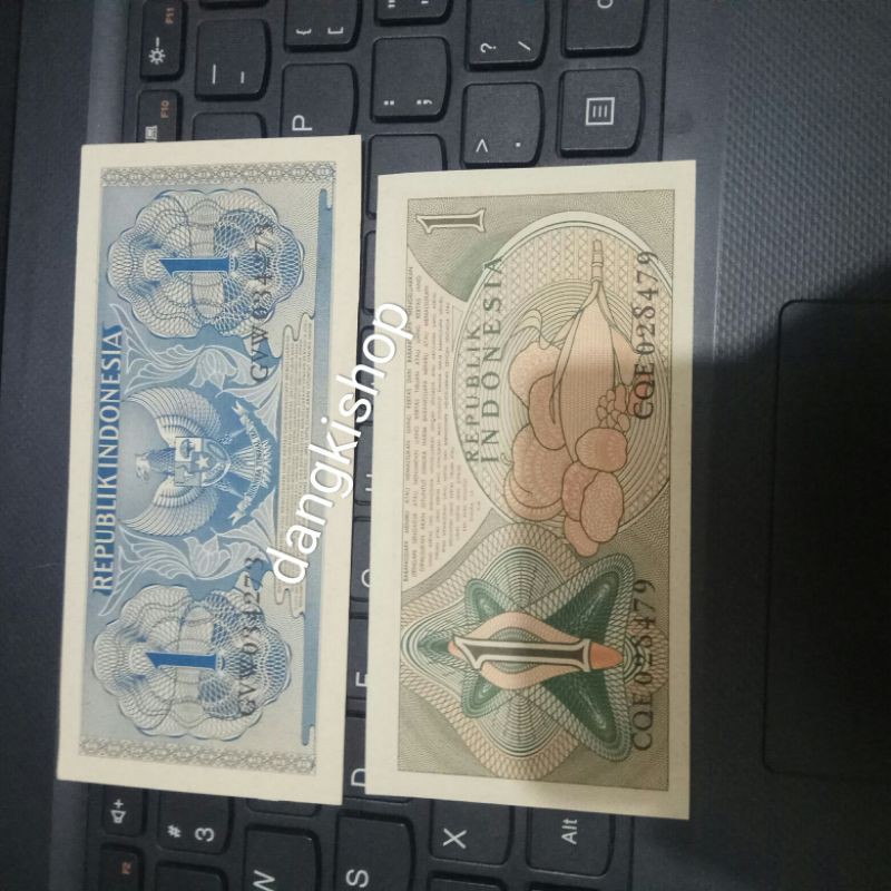 set uang kuno 1 rupiah gress