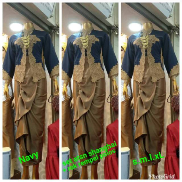 Set kebaya shanghai dan rok rempel