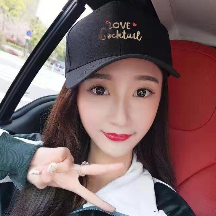 Promo Puas (Hello Girl)MZ14 Topi Baseball Wanita Import Motif Love Cocktail .