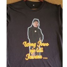 MERCHANDISE DIDI KEMPOT kaos dewasa lengan pendek warna hitam seri wong jowo ono lali jawane