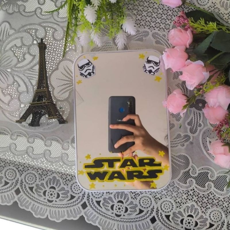 

mirror painting cermin lukis star wars
