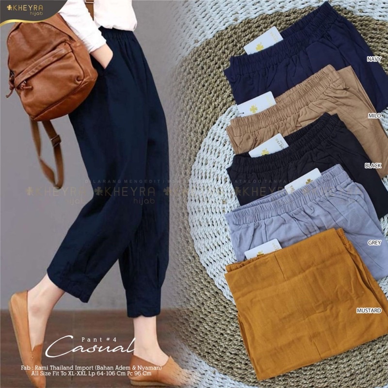 CASUAL PANTS #4 BY KHEYRA HIJAB SOLO