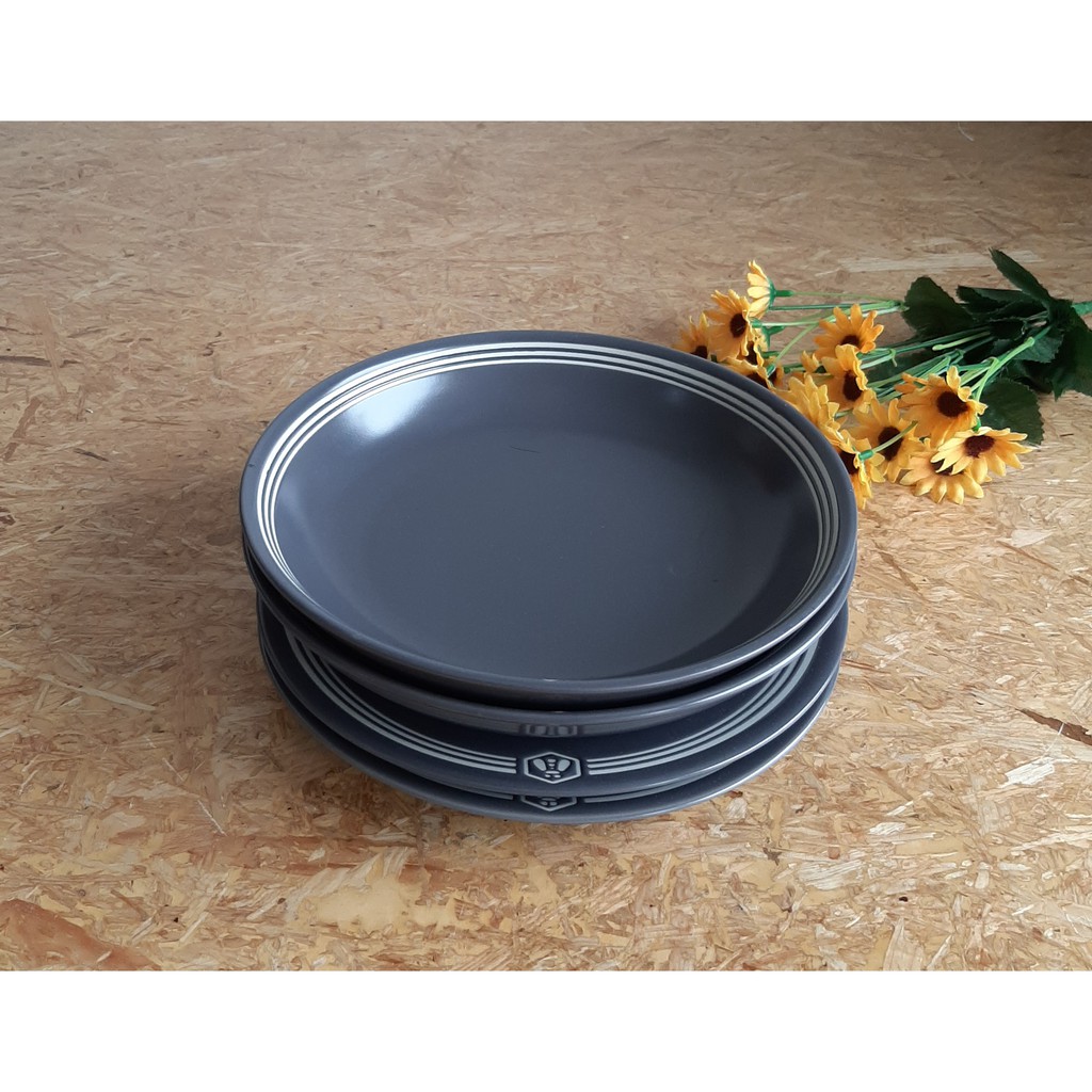 Dinner Set Keramik Laguiole Motif Stripes Set 4 Pcs / Dinner Set Keramik Motif / Dinner Set Keramik