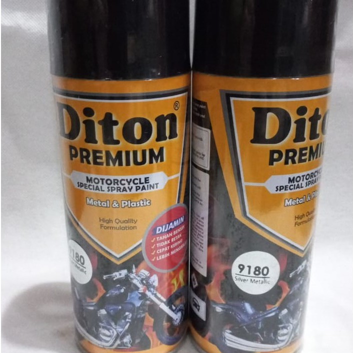 Pilok Pilox Cat Semprot DITON Premium 9180 Silver Metallic / Metalik Silver (400cc / 400ml)