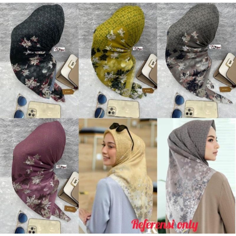Kerudung Voal/ kerudung hijab motif Deenay kw/ Kerudung hijab polos/ Kerudung hijab bahan halus adem