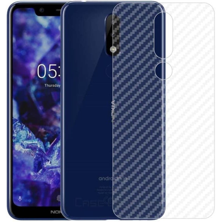 Nokia 5.1 Plus / X5 Skin Carbon Garskin Anti Gores Belakang