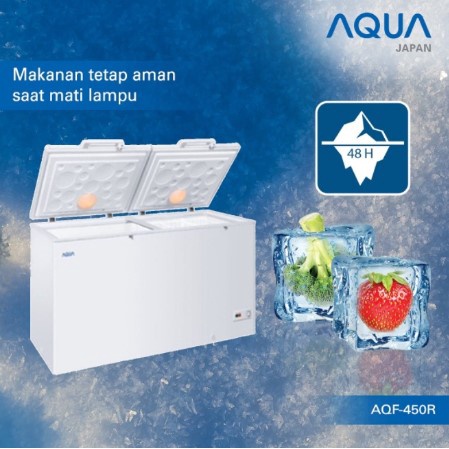 Box Chest Freezer 550 Liter Ukuran Besar 500 Liter Besar Aqua AQF-550R AQF550R