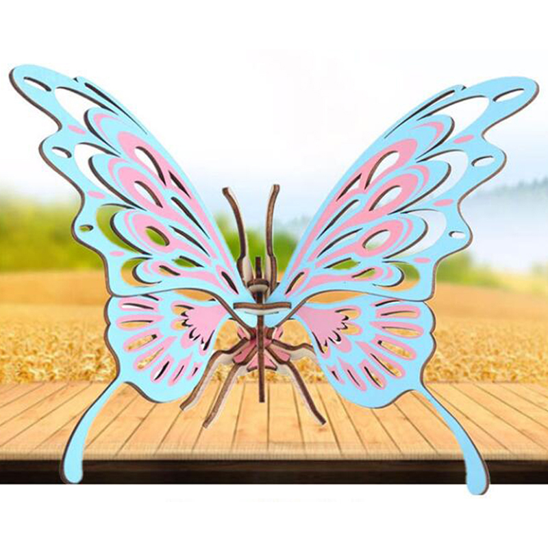 Download 3d Wooden Butterfly Model Crafts Puzzles For Children Adults Montessori Educational Creative Toys Shopee Indonesia