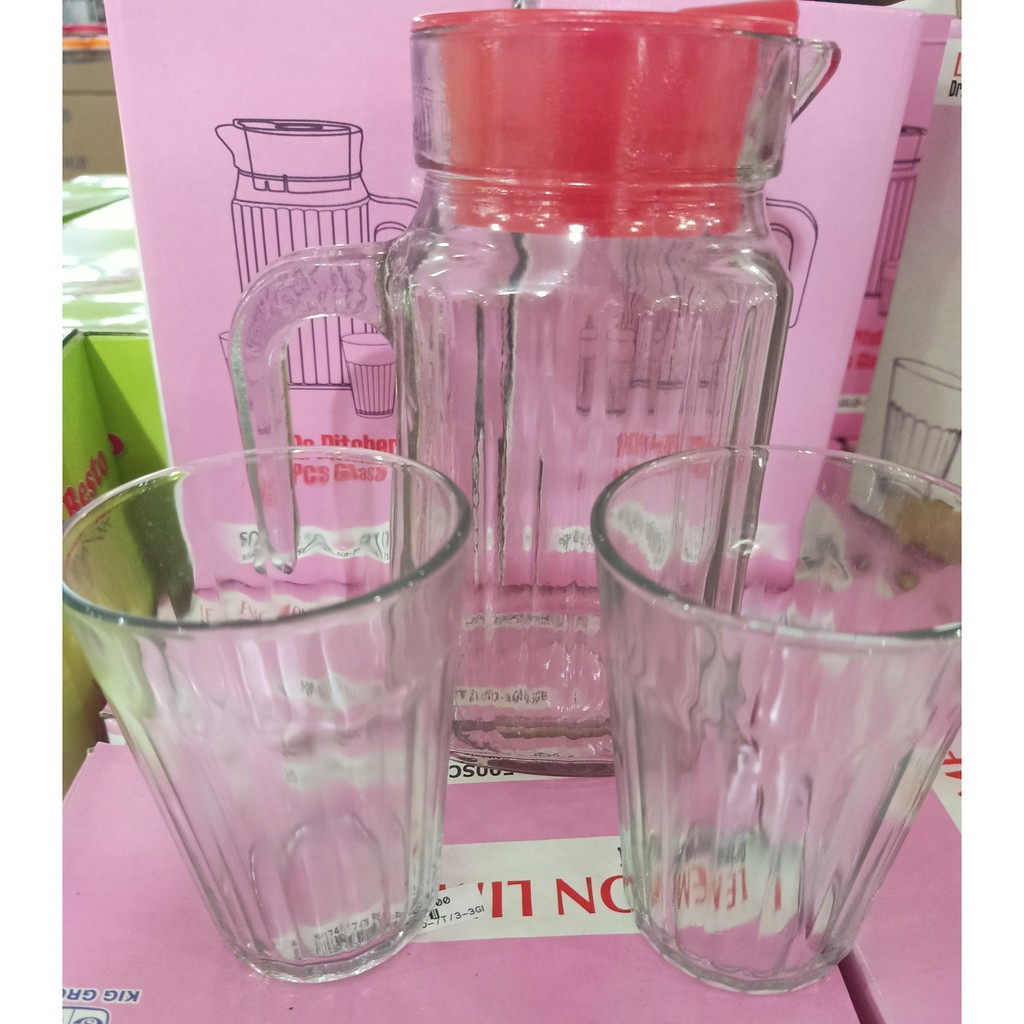 Lemon Lime Drink Set / Pitcher Drink Set + Gelas 2 pcs