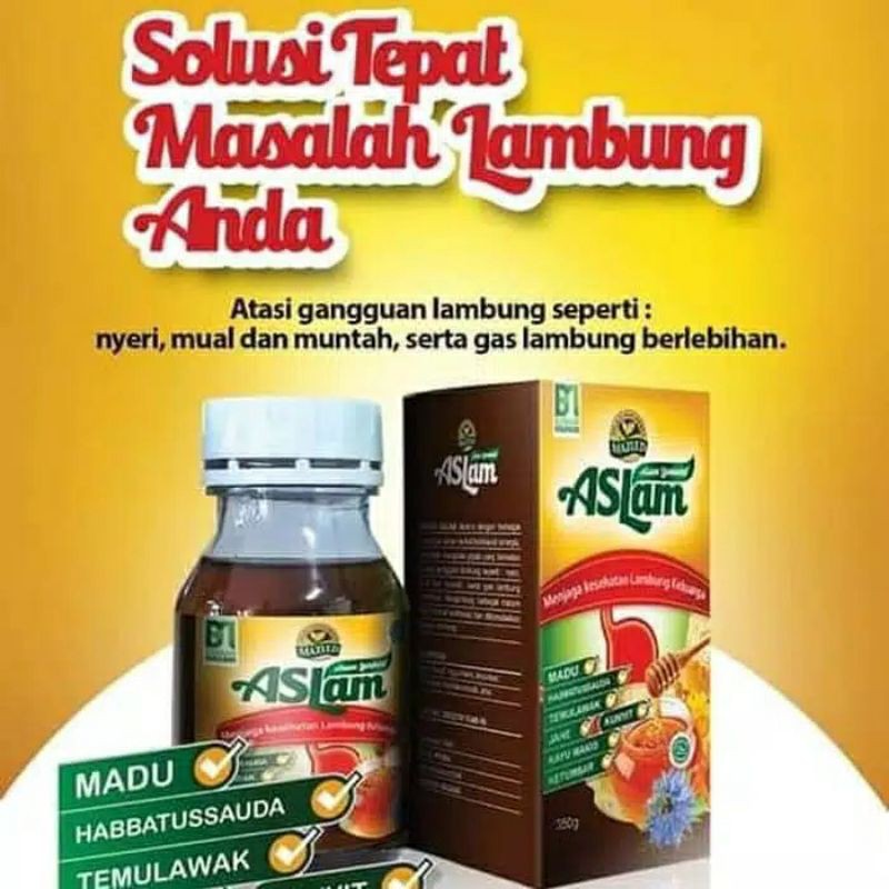 

Madu ASLAM 350gr asam lambung