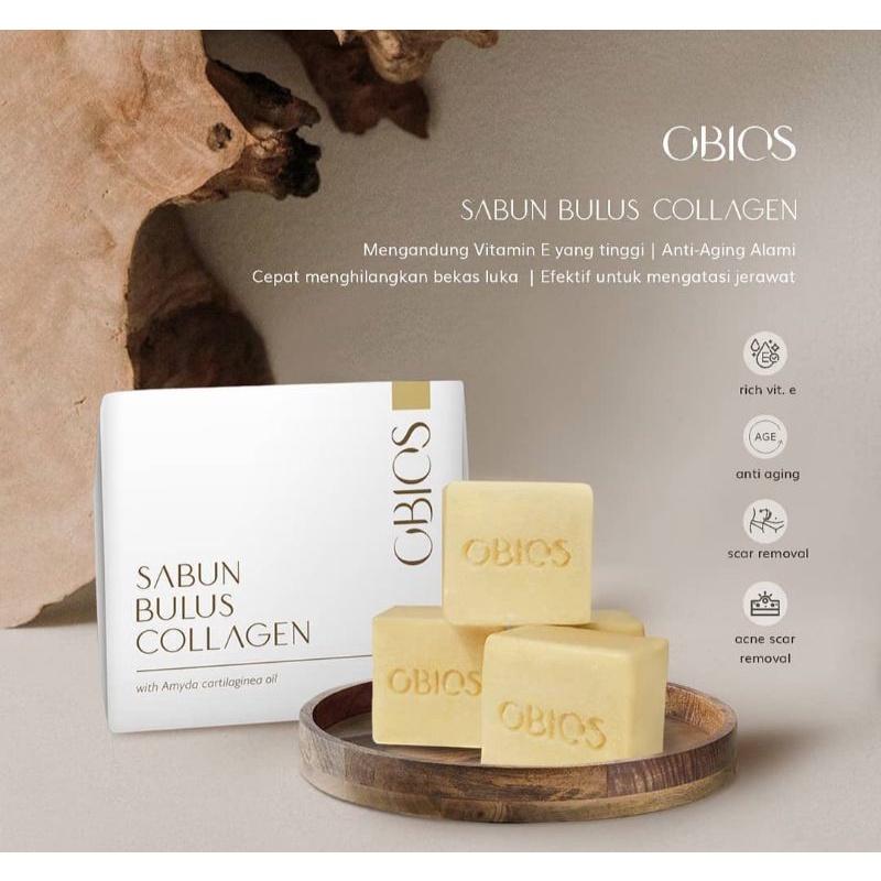 SABUN BULUS COLLAGEN OBIOS 4x35gr MENGILANGKAN JERAWAT YG MEMBANDEL DAN PERAWATAN PAYUDARAH (BPOM)