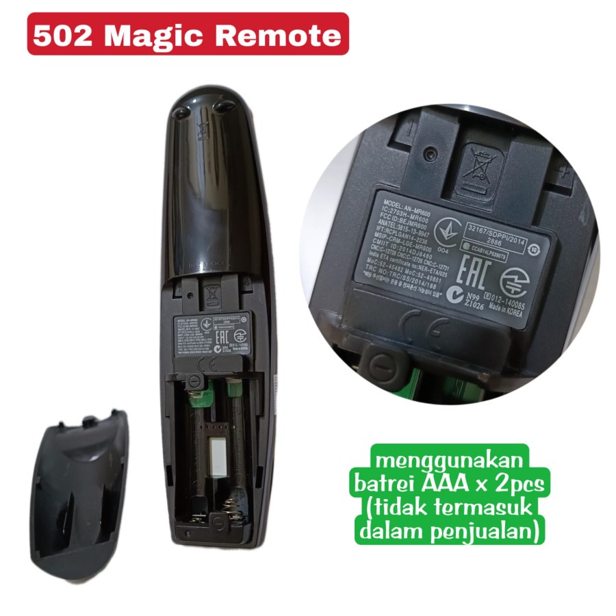 Remote Pengganti untuk Remote Magic TV LG Smart TV 3D MR-600 502 voice