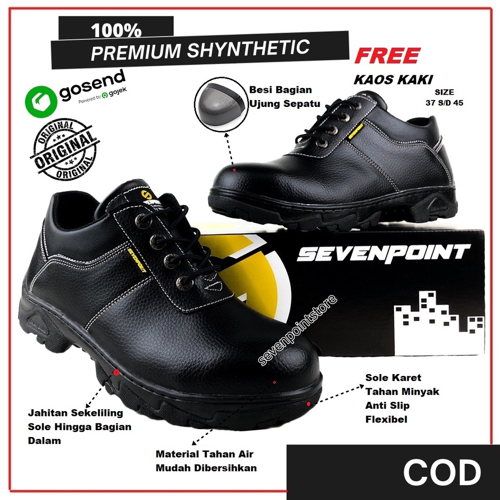 Sepatu Safety Pria Original Pria Wanita Ujung Besi Septi Sefty Savety Shoes Boots Kerja Proyek Lapangan Kithchen Cowok Cewek kitchen 03