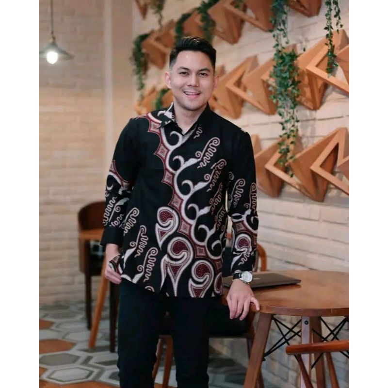 BATIK PRIA KAWUNG GALING HITAM KATUN FURING