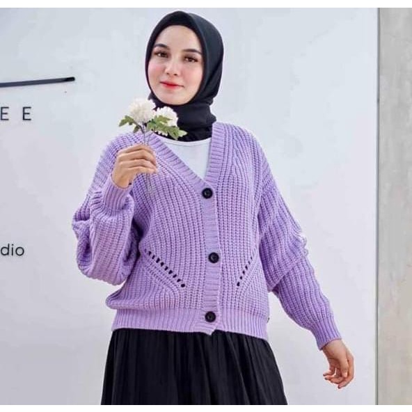 ZAHRA Cardigan Rajut Wanita WILMA Cardy | Kardigan Rajut Premium CEWEK