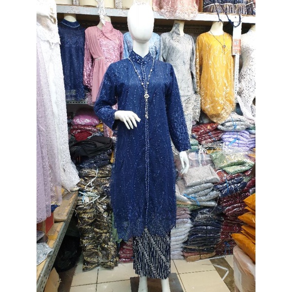 Promo Atasan Kebaya Tille Mutiara Payet Long Tunik Mewah Murah