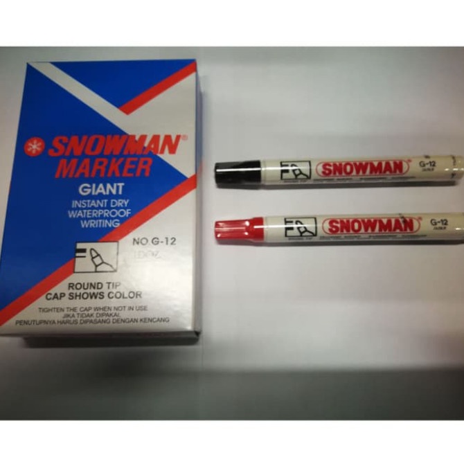 

Hot Sale Spidol Snowman Permanent Marker Black Original (1Losin) Terbatas